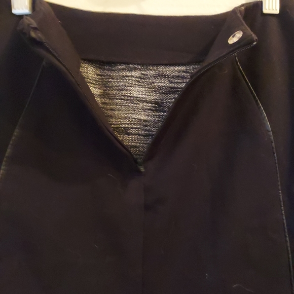 H & M Color Block Mini Pencil Skirt with Faux Leather Trim, Size 4 - Picture 5 of 7